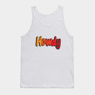 Howdy Colorful Typography Design Tank Top